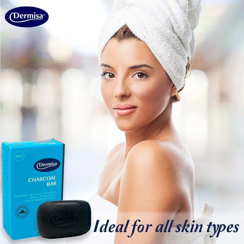 Dermisa Charcoal Bar 3 Oz / 85g Deep Cleansing Soap With Coconut Oil