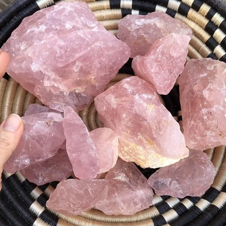 Raw Crystal Stones Crystal Wholesale Hot Selling Natural Rose Quartz Raw Gemstone Crystal Gravel Unpolished Stone Buy High Quality Rose Quartz Raw Stone For Sale In Wholesale Price Beautiful Pink Rose Quartz