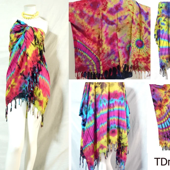 
 Пляжная накидка ручной работы смешанных цветов, пляжная одежда для курорта, саронг в тайском стиле, дешево, большой размер  