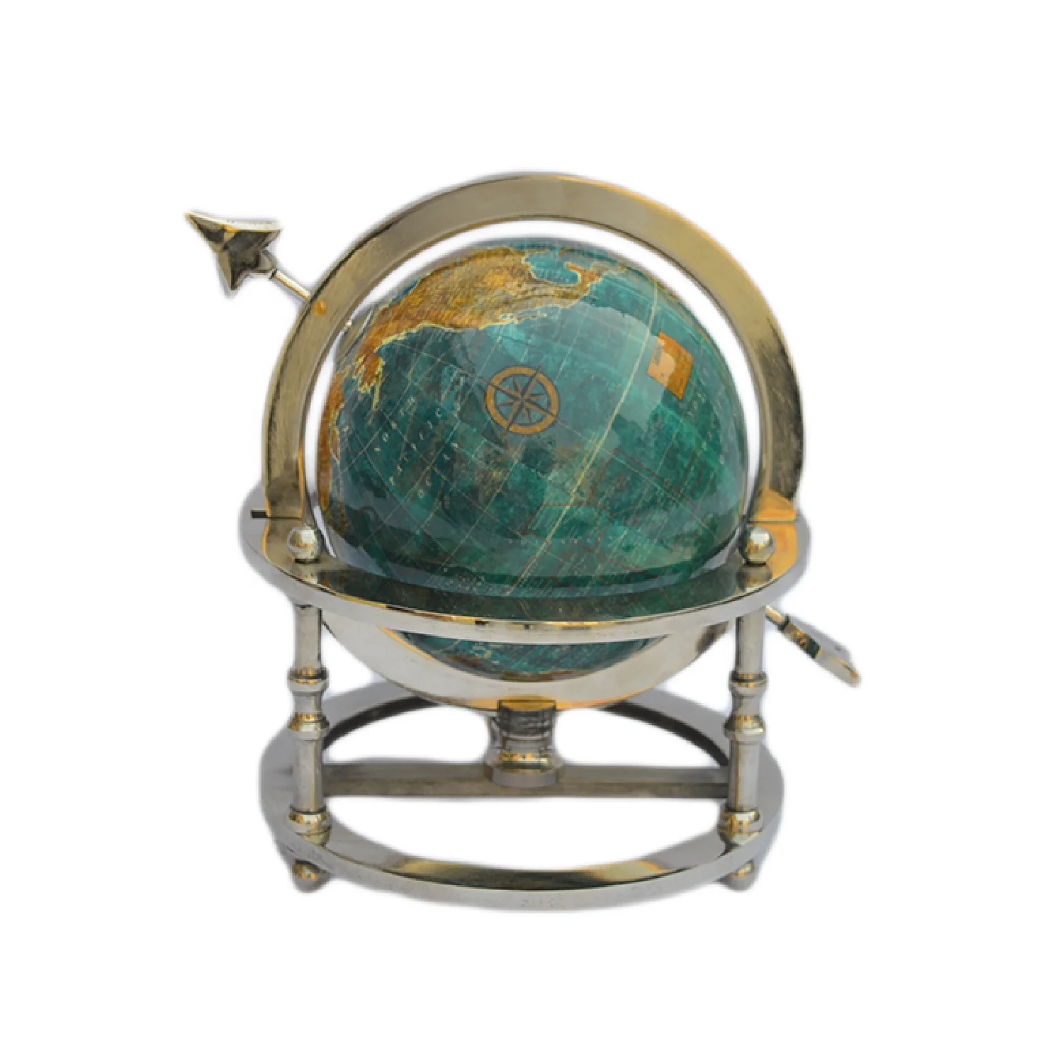 Металлический шар Серебряный Блестящий стенд