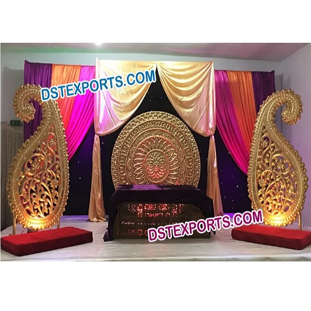 Indian Wedding Stage Backdrop Decoration Golden Paisley Prop Wedding  Backdrop Panels Different Design Wedding Backdrop Panels - Buy Backdrop  Panel,Indian Wedding Stage Backdrop,Golden Paisley Prop Wedding Decoration  Product on 