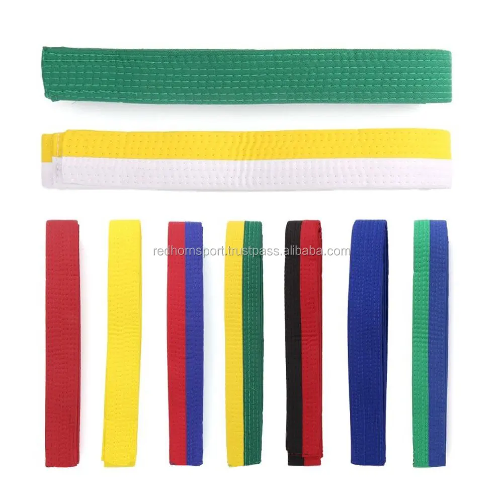 
 Дешевые ремни для тхэквондо, карате, джудо, боевых искусств, карате, цветной пояс из 100% хлопка  
