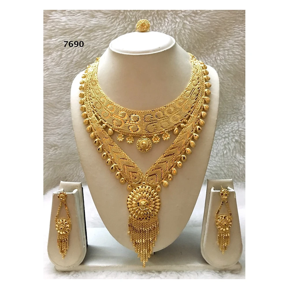 African Wedding Necklace Earrings Ring 