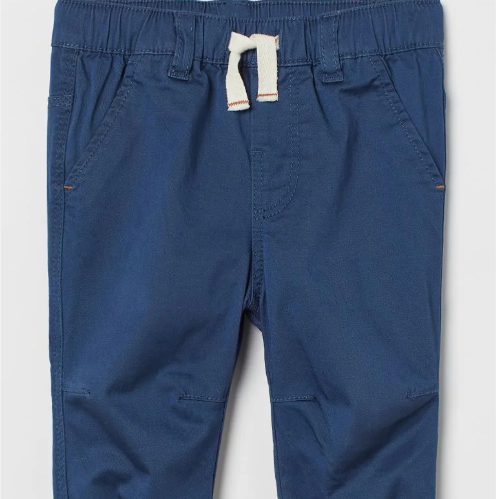 Baby Clothes Trousers Jogger Pants Children 100% Cotton Kids Jeans  Solid Color Elasticated Waist Baby Kids