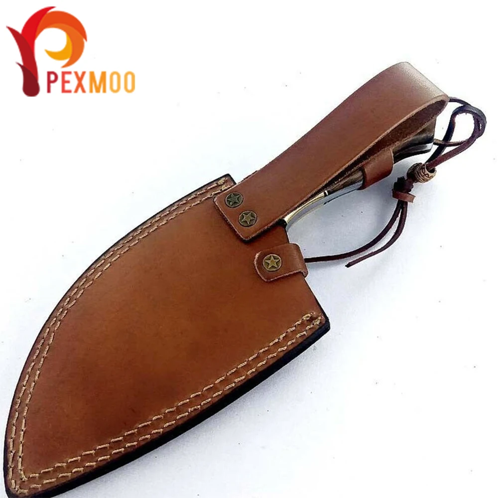 Pexmoo!! Custom Handmade High Carbon Steel Chef Kitchen Cleaver Chopper