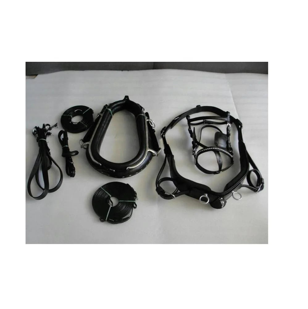 custom leather Horse Driving Harness Collar complete set Custom Logo