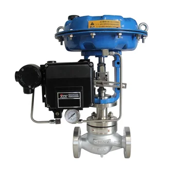 Water Diaphragm Control Valve 4 20ma Blue Dresser Heavy Duty Pneumatic ...