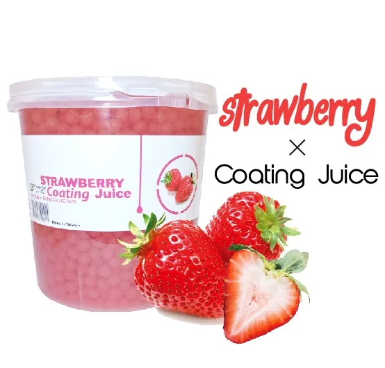 Чай из пузырьков с клубничным покрытием сок boba, Тайвань