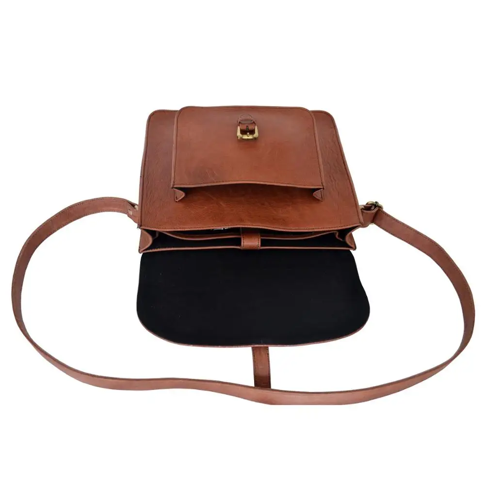 Design Real Look Retro Soft Buffalo Leather Women Tote Bag Elegant Shoulder Messenger Woman Hand Bag for Collage and Office Girl