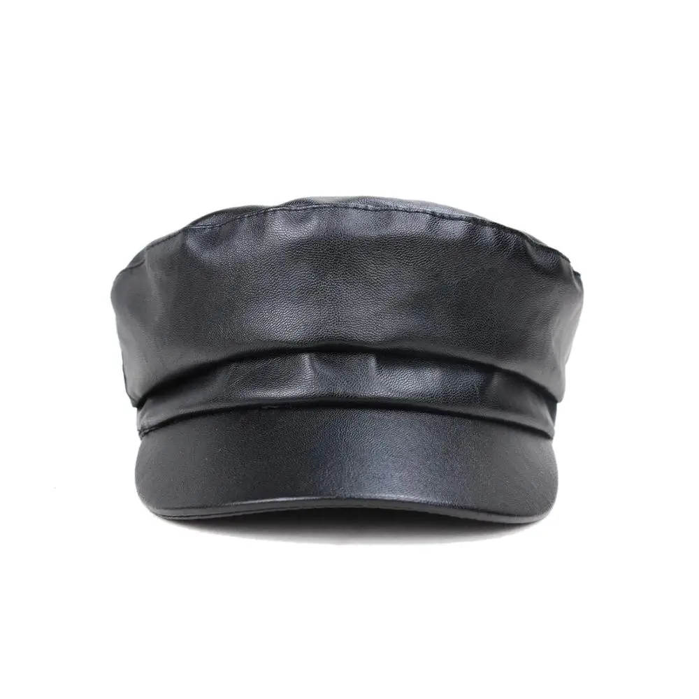 leather breton cap