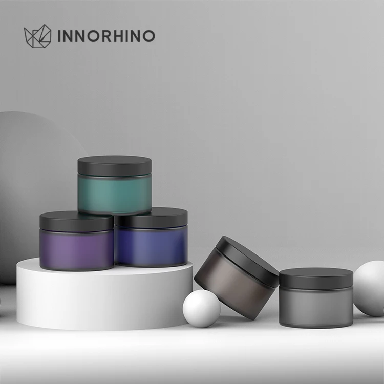 Colored Frosted CR Custom Glass jar