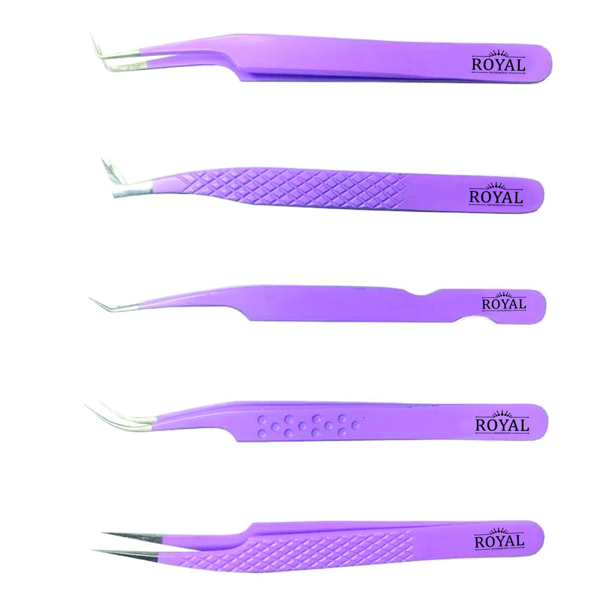 Private Label Volume Eyelash Extension Tweezers Stainless Steel Fiber