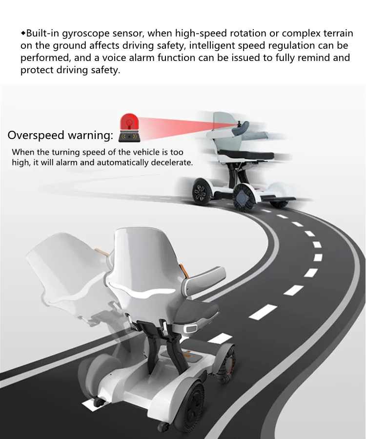 Mecanum Universal Wheel Handicapped Wheelchair Automatic Folding