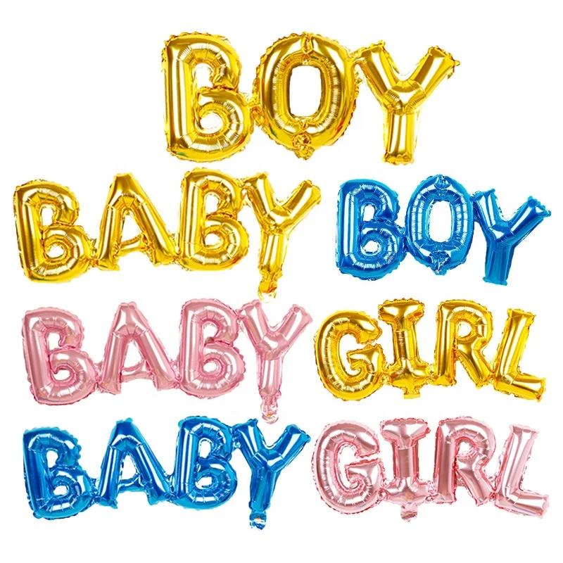 Wholesale Gold Pink Blue Boy Girl Foil Balloon For Baby Shower Party ...