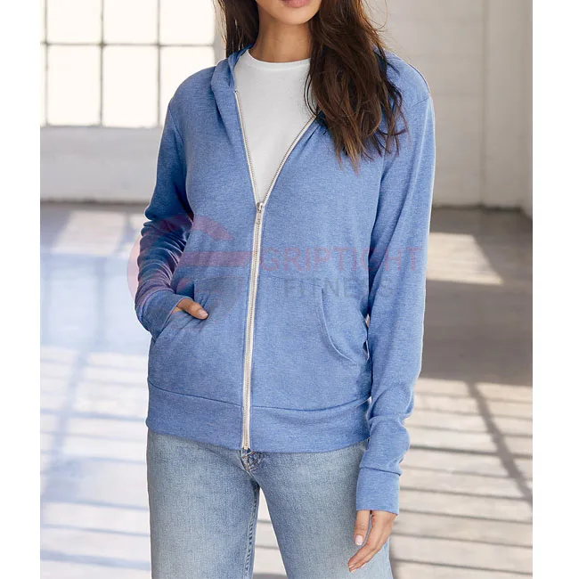 Bella + Canvas Wholesale Zip Up Hoodie 