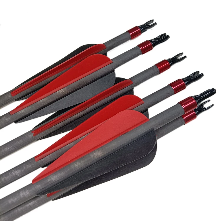 6.2mm 30inch 100 Pure Carbon Archery Arrows Recurve Bow Arrow With