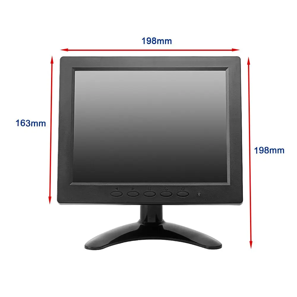Low Price 8 Inch TFT LCD Monitor with TV Port 8 Inch LED Monitor Mini Color TV
