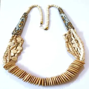 Bone Beads Necklaces Fashion Indian buffalo bone horn jewelry costume Artificial Handmade Handicrafts jewellery NK-202933b