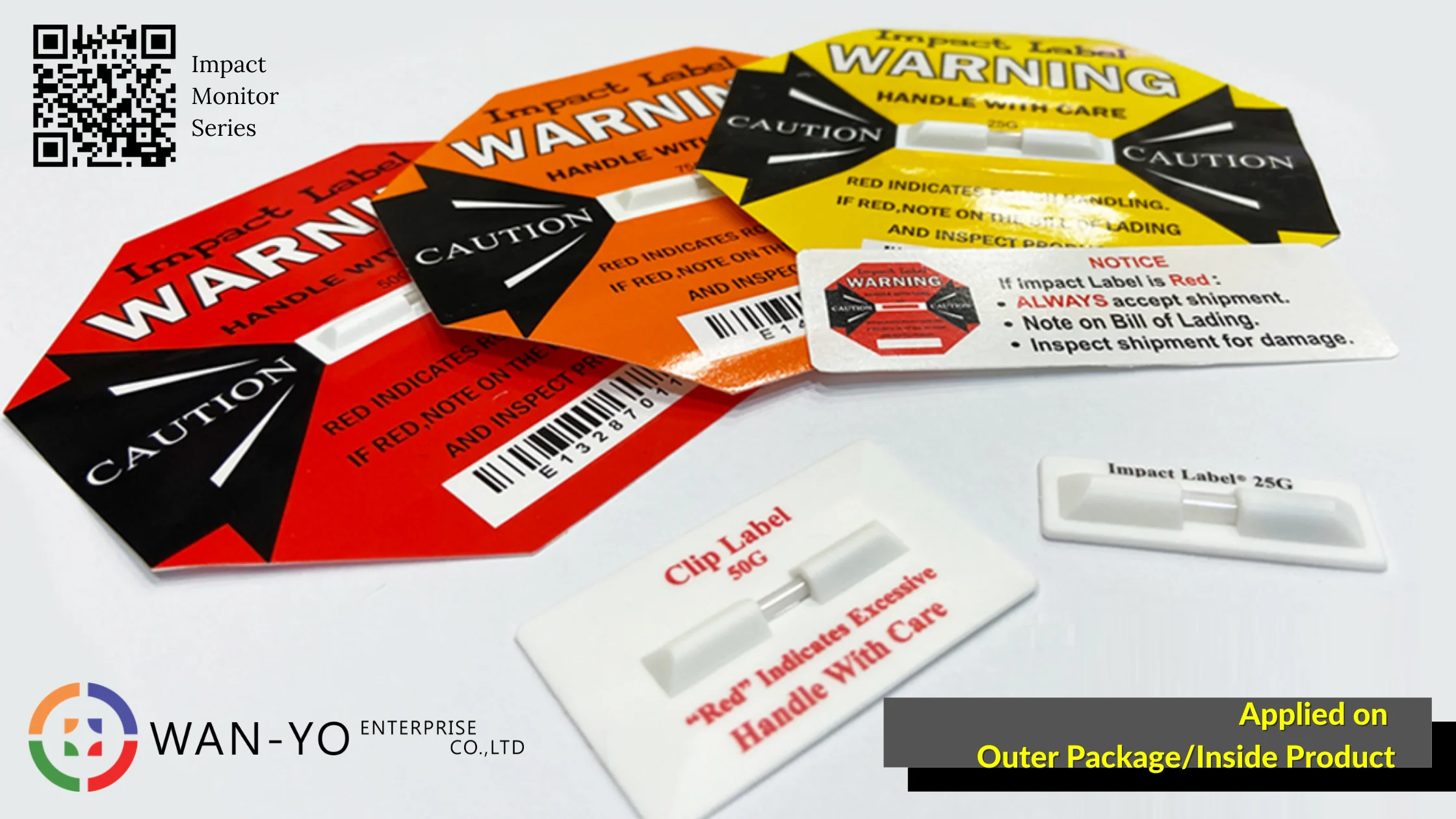 Shock Sensor Indicator Impact Label 100g Shipping Damage Indicators