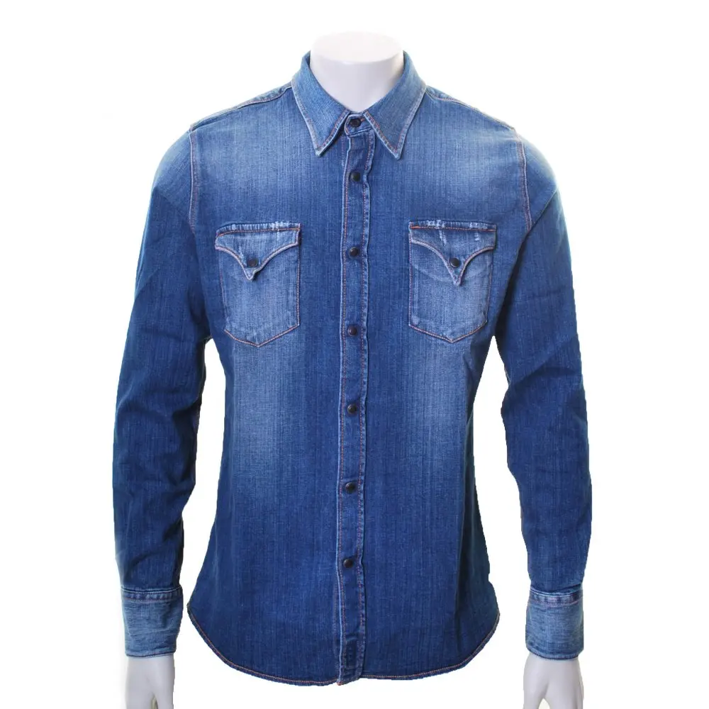 Camisa Vaquera Para Hombre,Jeans De Talla Grande,Vintage,A La  Venta,Cantidad Mínima De 7,8 K - Buy Los Hombres Camisa De Denim Bangladesh  Venta Al Por Mayor De Alta Calidad Denim Jeans Camisa De