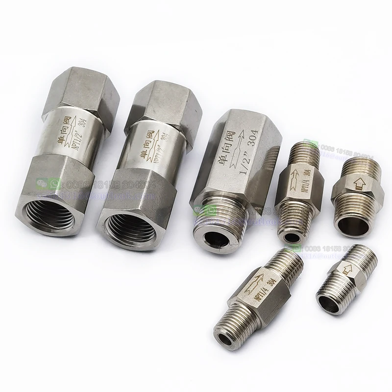 1/8 1/4 3/8 1/2 3/4 1 BSP Valvola esagonale esagonale a senso unico con acciaio inox in acciaio inox 304 311111 Valvola dell'acqua di collegamento senza drip