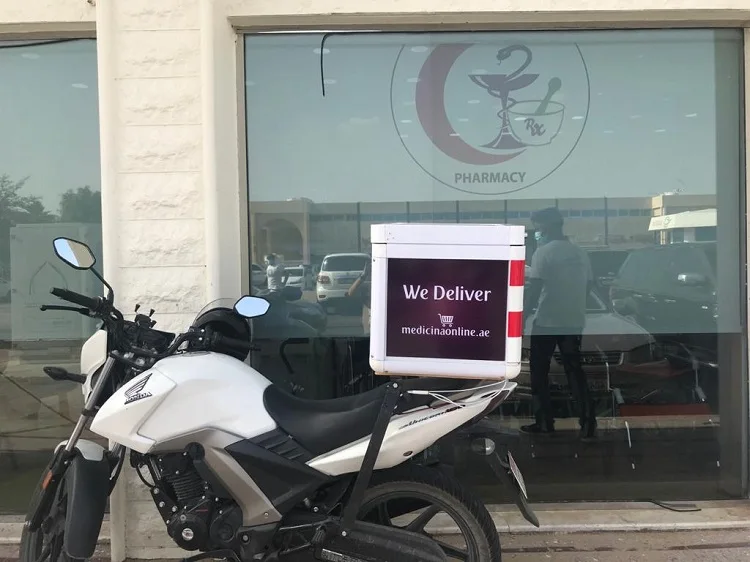 50x50x50 Cm Top Opening Motorcycle Tail Medicine Delivery Box With Led