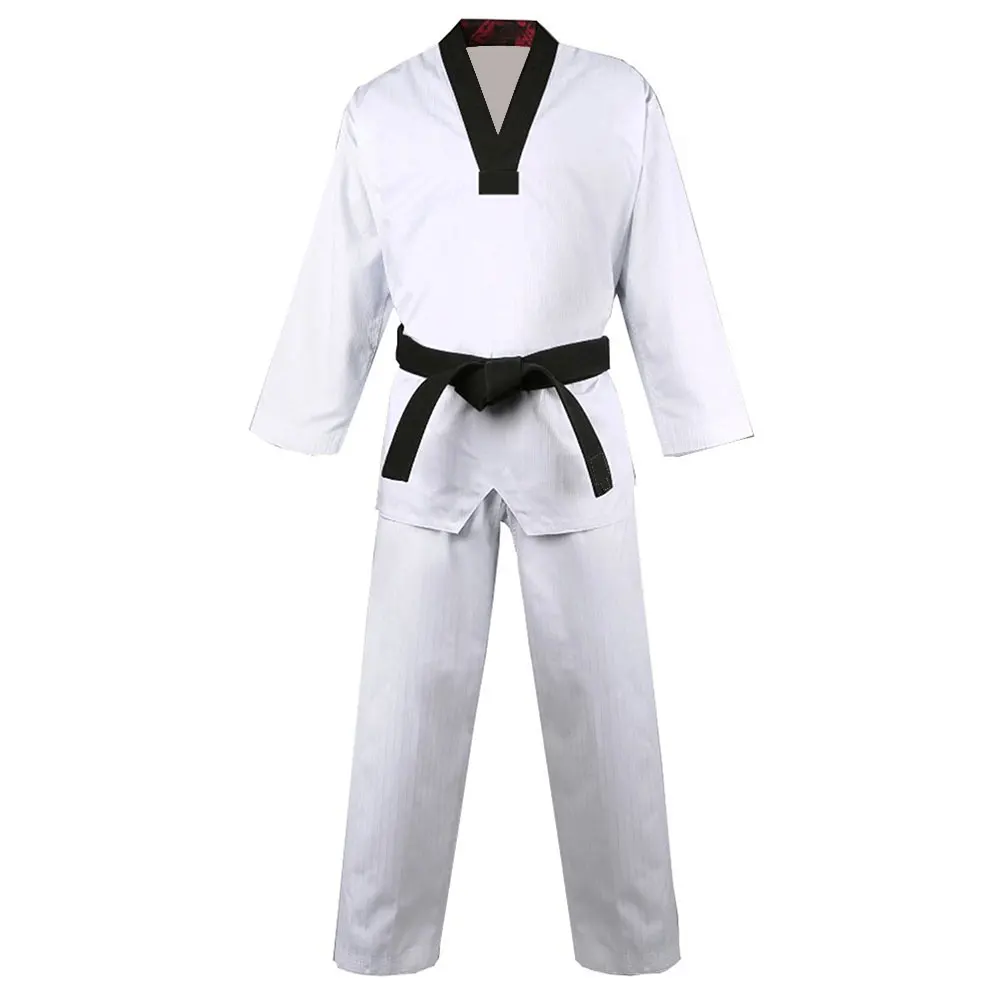 New Black Uniform Pants Dobok Gi Elastic Waist Taekwondo Karate Judo Jiu jitsu 