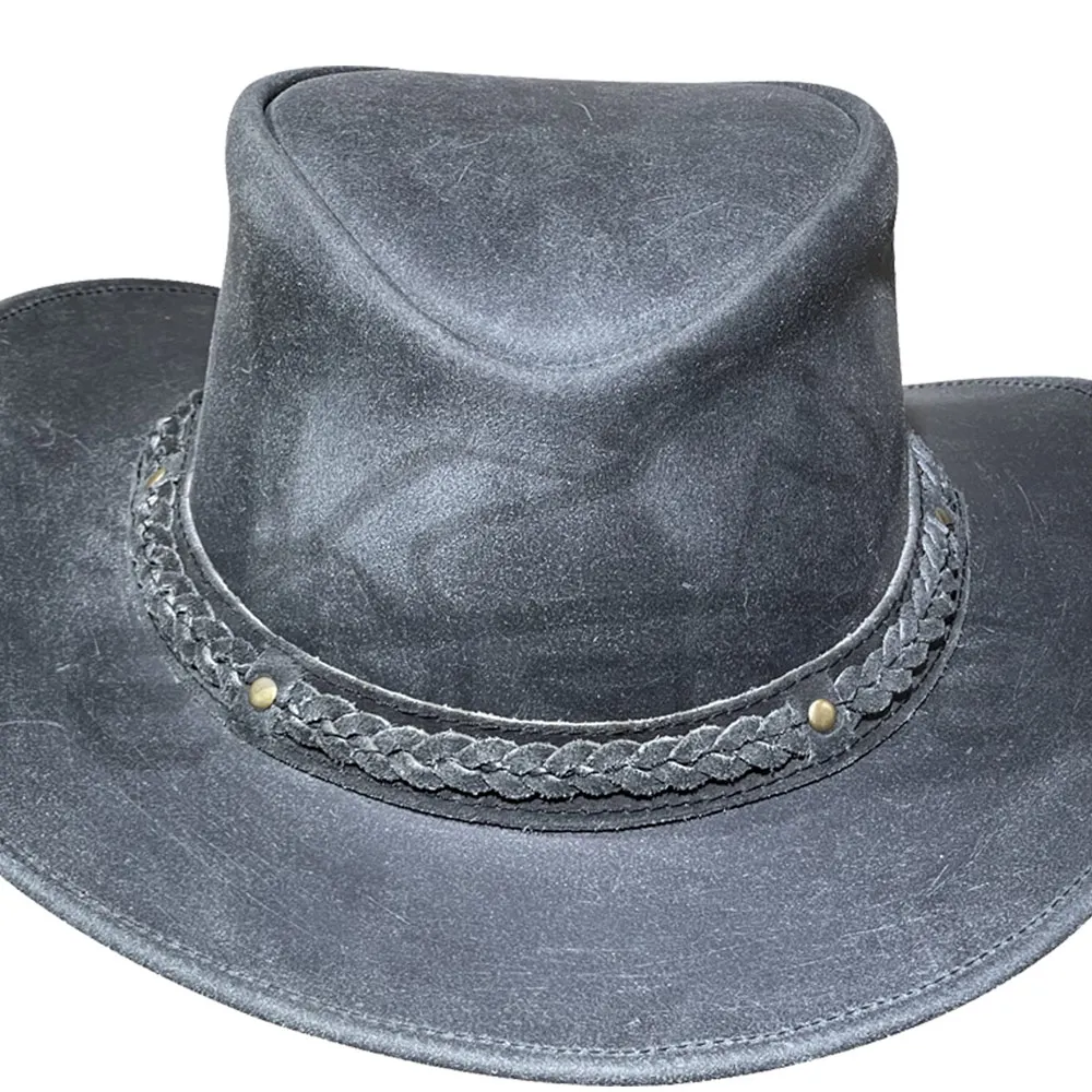 Western Outback Leather Hats For Men And Women Australian Cowboy Hat ...