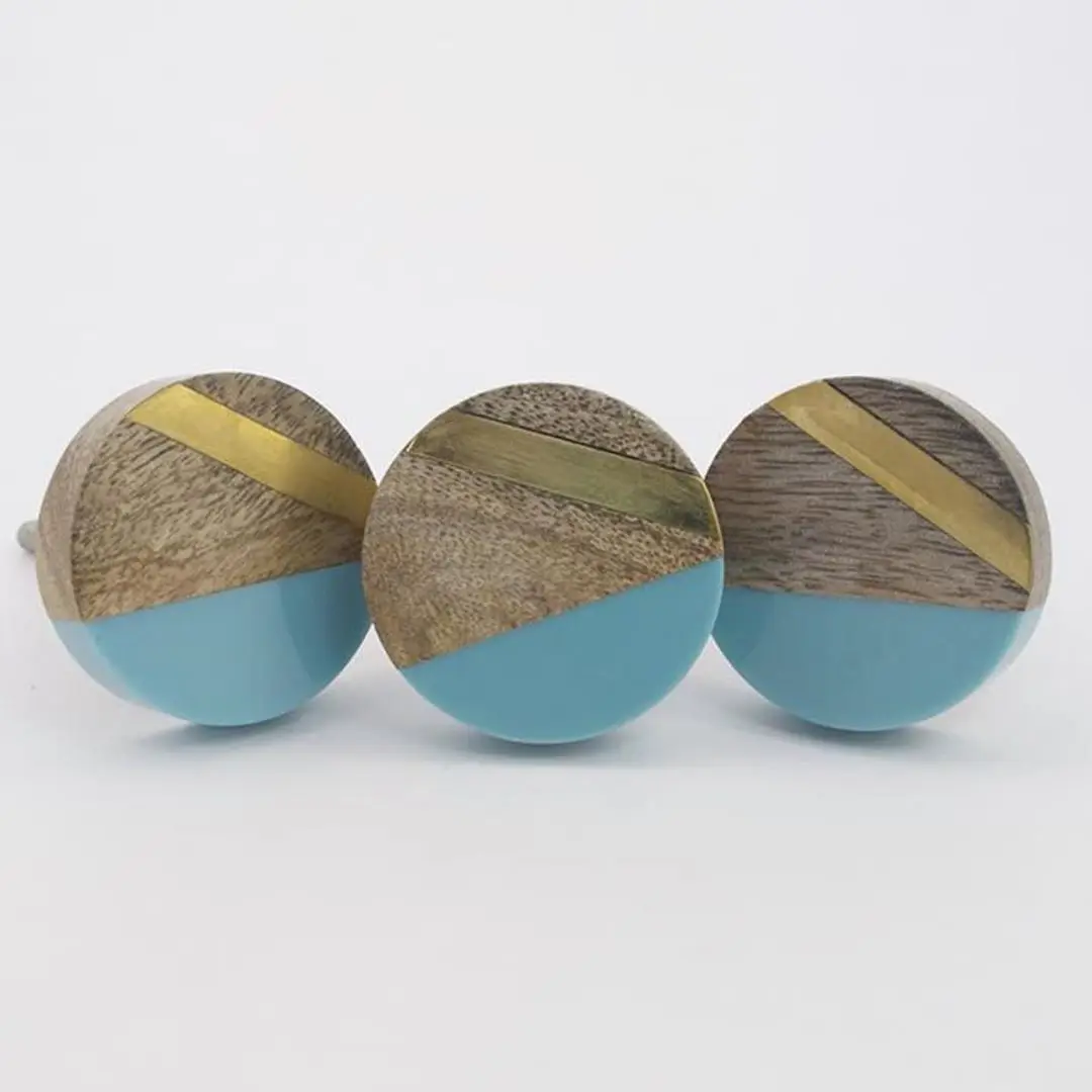 Handmade Premium Quality Resin & Wood Knob Dresser Pulls Door