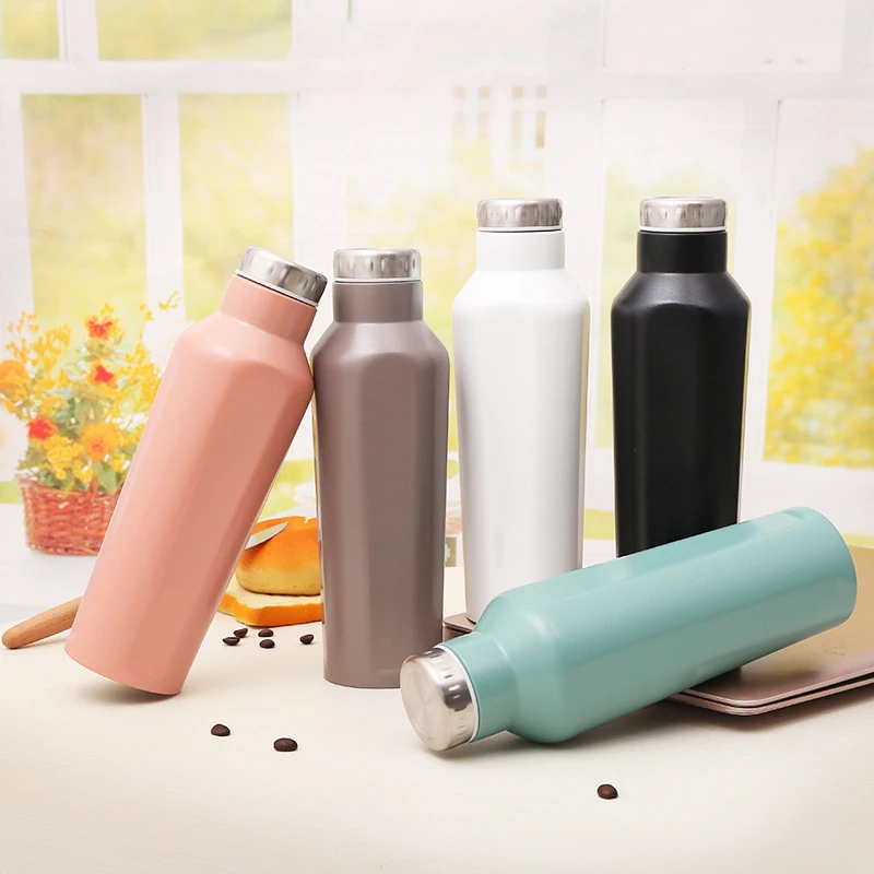 New 2024 Customizing Shape Hexagonal Sports Insulation Nice Large Vacuum Flask