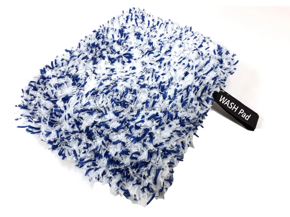 Корейский высококачественный коврик из микрофибры для мытья автомобиля/16x2 3 см/длинный высокий ворс/губка высокой плотности