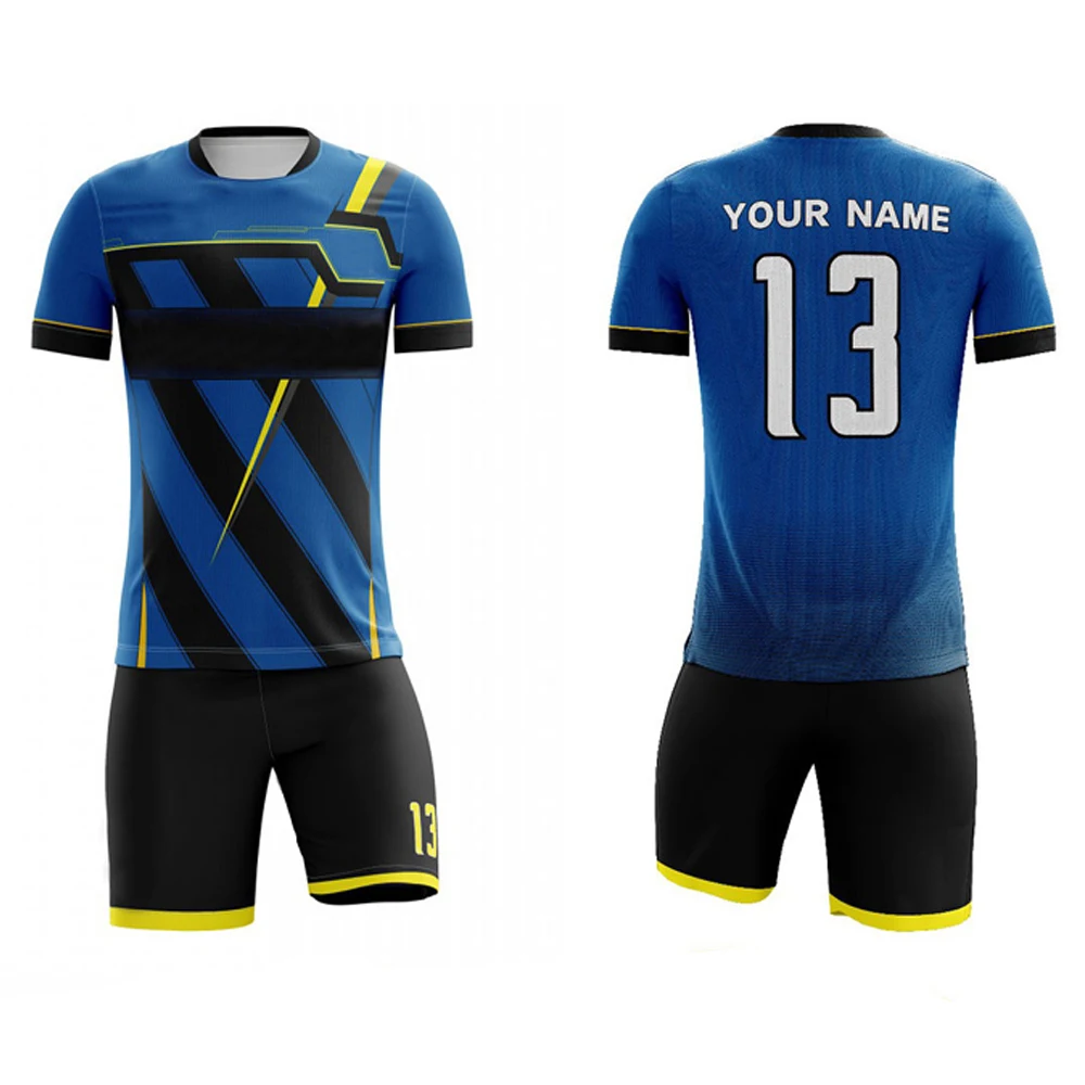 Men's Sports Wear 100polyester Soccer Uniforms Wholesale Price Half