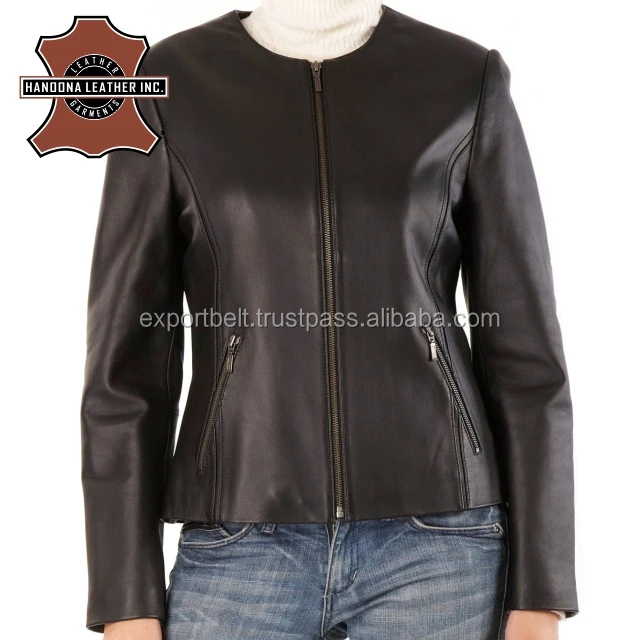 Leather Women Winter Down Style Leather Black Coat And Jackets Buy