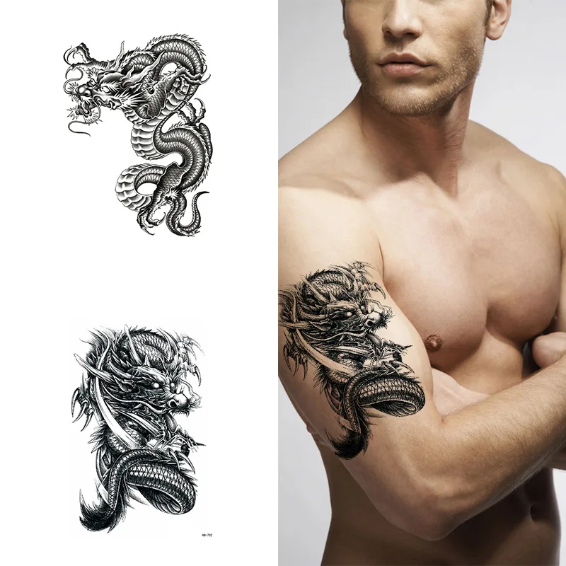 Hb Half Sleeve Black Dragon Arm Henna Temporary Tattoo Stickers - Buy Henna  Temporary Tattoo Stickers,Black Dragon Temporary Tattoo Stickers,Half  Sleeves Temporary Tattoo Stickers Product on 