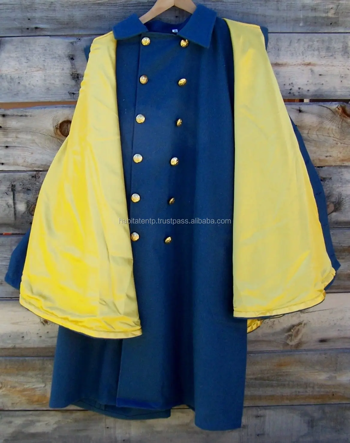 Custom Made US Cavalry Mounted Great Coat with Cape High Quality Uniforms