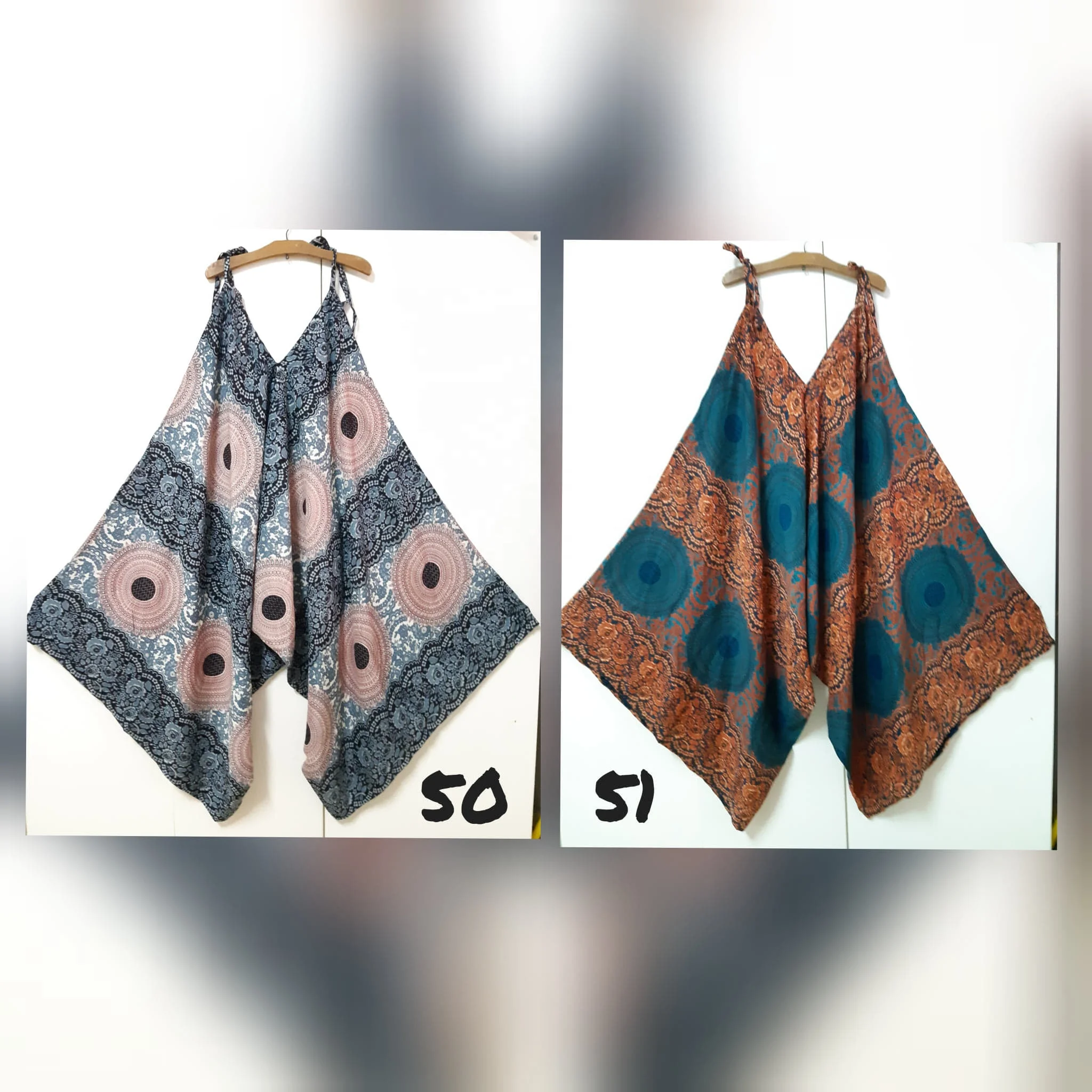 Комбинезон-шаровары Alladin в стиле хиппи в стиле бохо, комбинезон для йоги с широкими штанинами, комбинезон-шаровары с принтом мандалы в стиле арт-деко, пляжная одежда