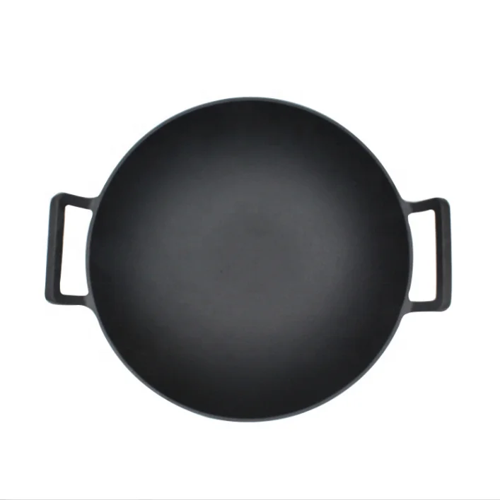 Artisan Fire 14-Inch Seasoned Cast Iron Wok - Pre-Seasoned, Oven Safe For All Stovetops