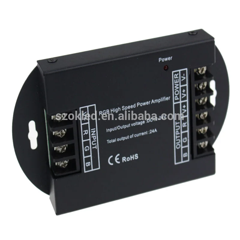 RGB Led Amplifier 24A High Speed Power Led Amplifier Amplify RGB Led Strip Repeater Led Controller