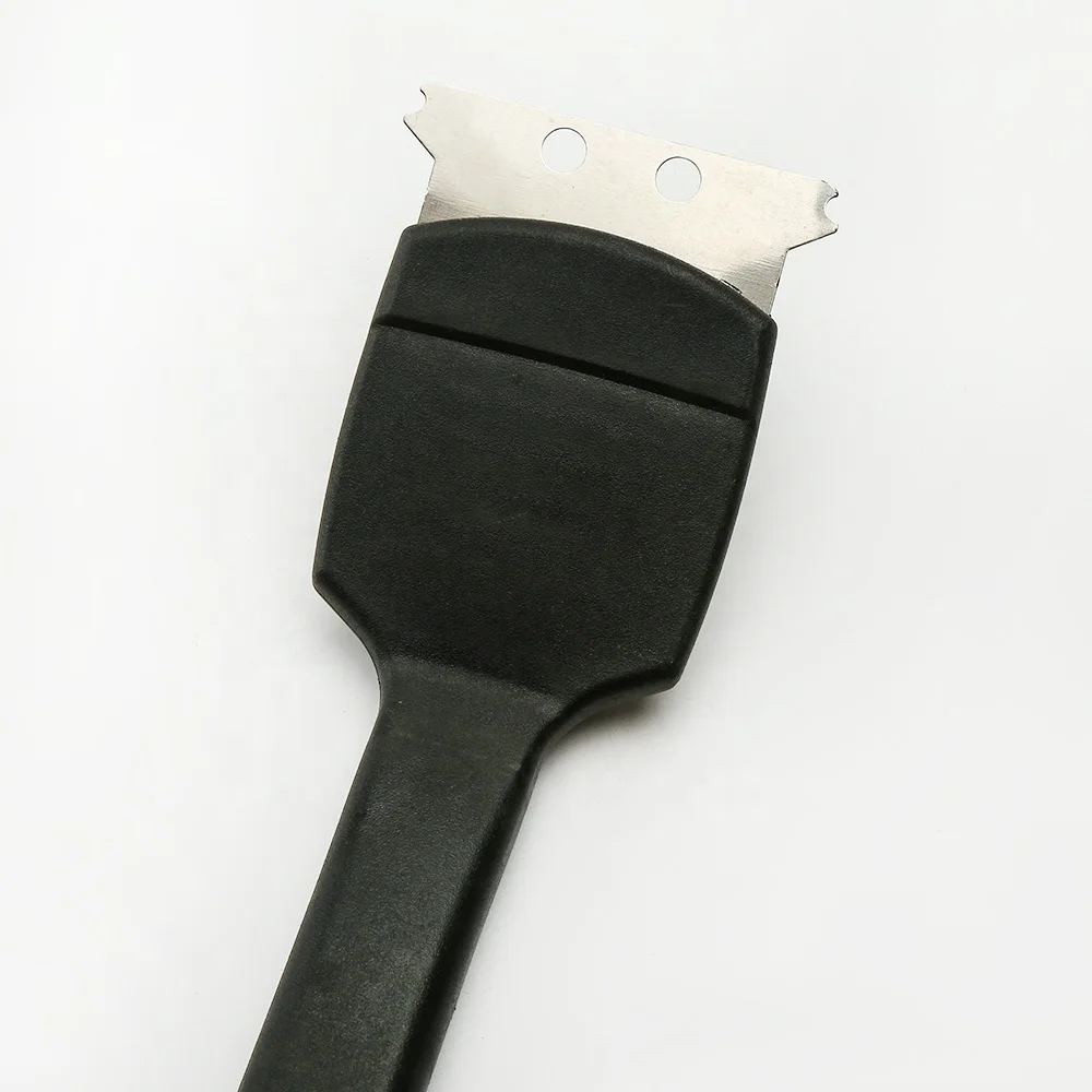 Brush and Scraper  Extended Large Soft Handle and Copper  Bristles  No Scratch Cleaning for Grill Bbq