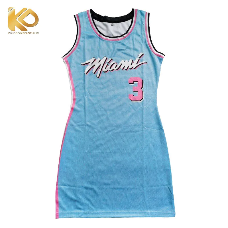 Customized Logo Sexy Heat Miami Basketball Ladies Women Girls Knitted  Jerseys Dresses - Buy Dress Jerseys,Girls Jersey Dress,Jersey Knitted Dress