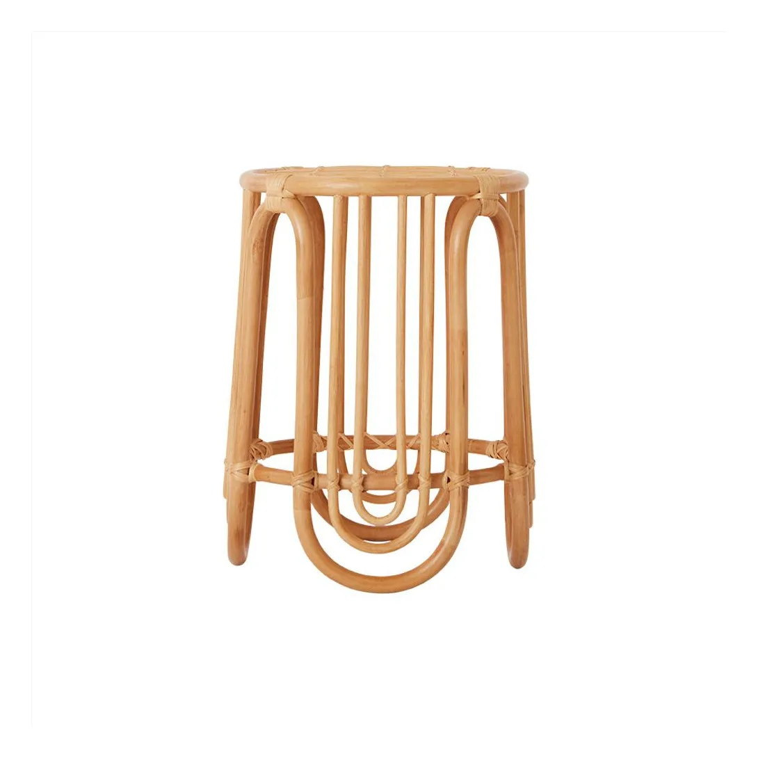 Удивительный круглый итальянский табурет из ротанга, садовый стол и стулья для взрослых, декоративный табурет из ротанга и отвалы, коричневый размер на заказ оптом