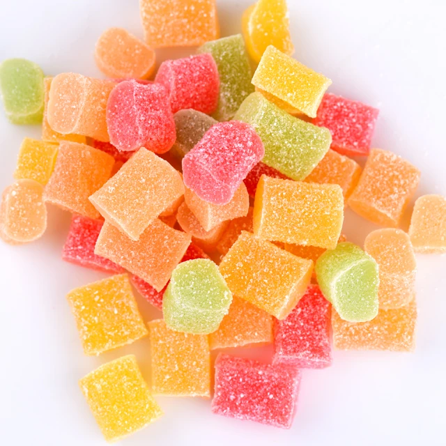 delicious jelly candy licorice sour cubes 4 color 4 flavor for