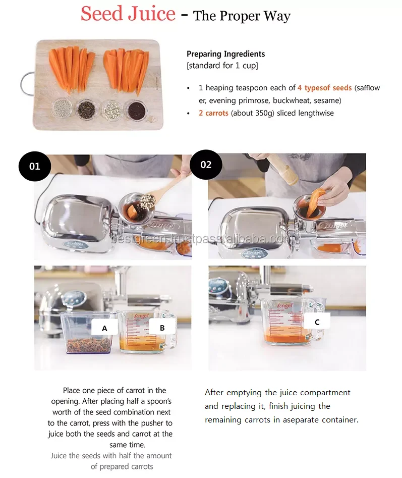 Stainless Steel Twin Gear Juicer Extractor Orange Juicer For Vegetables