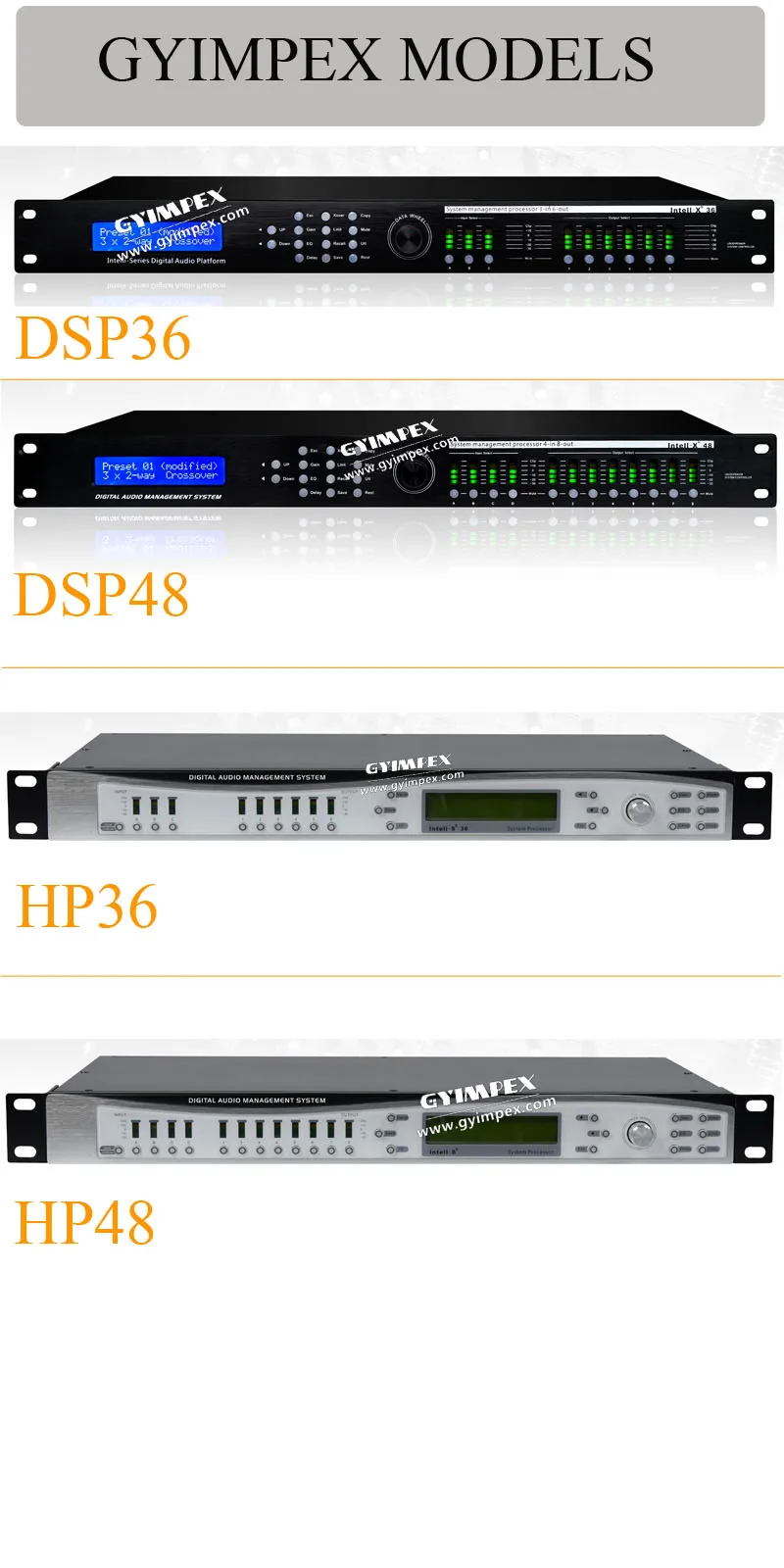Touring Grade Quality 2 Input 4 Output China Factory Audio Crossover