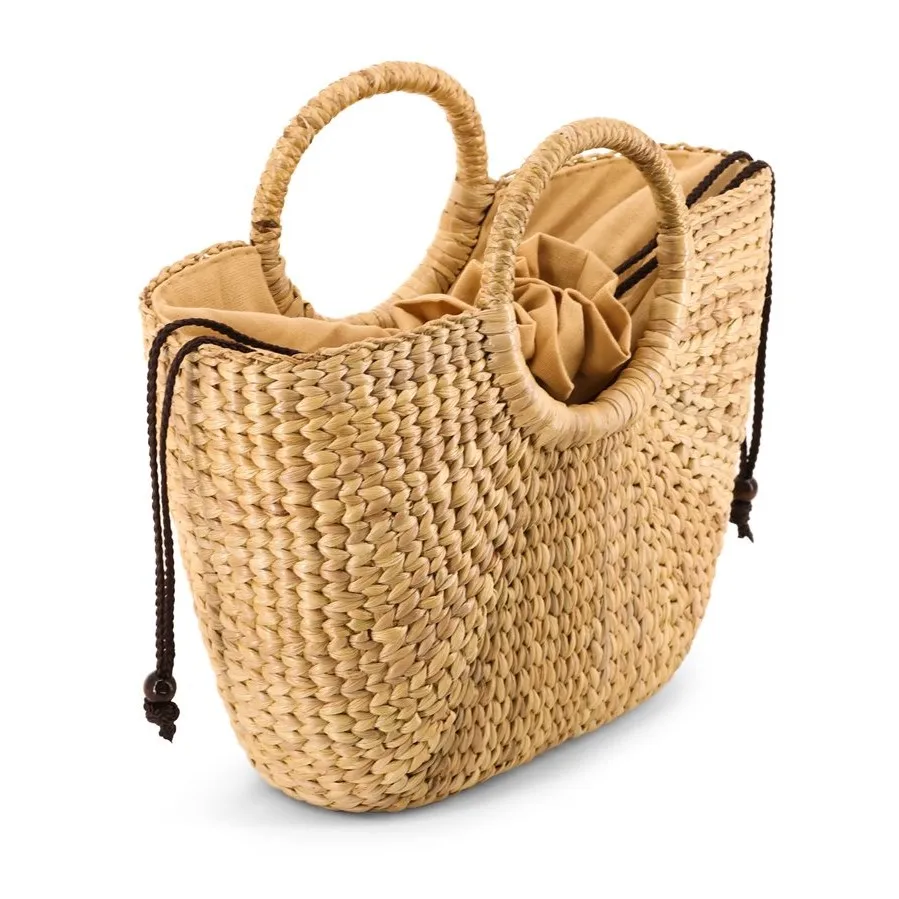 ENVIRONMENTAL FRIENDLY Summer Beach Bag |MY Heart Made|100% Natural handmade Shoulder Bag ++ Water Hyacinth Bag Form Thailand