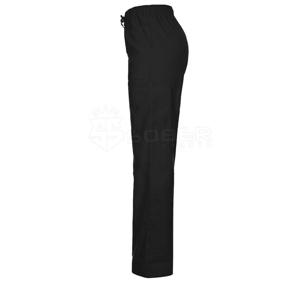 Comfortable Women's Nurse Medical Scrubs Solid Black Color Hospital Uniforms Convenient Nurse Suit Sets