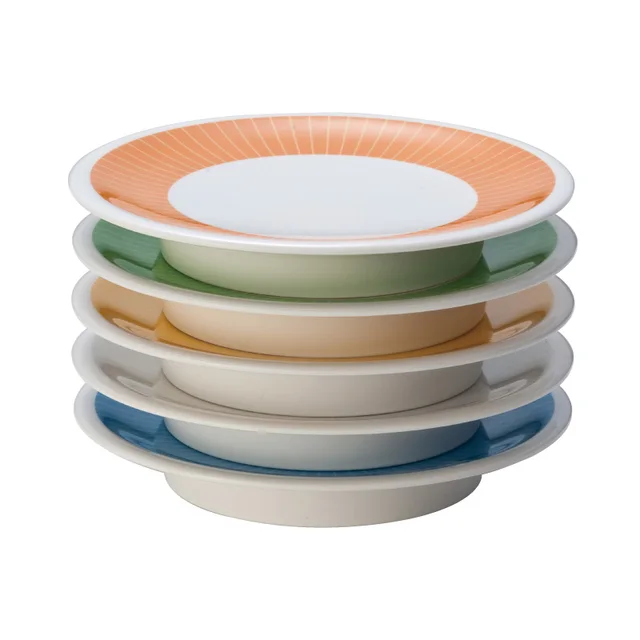 Custom Logo Dishwasher Safe Unbreakable Japanese Style Conveyor Melamine Sushi Plate for Restaurant
