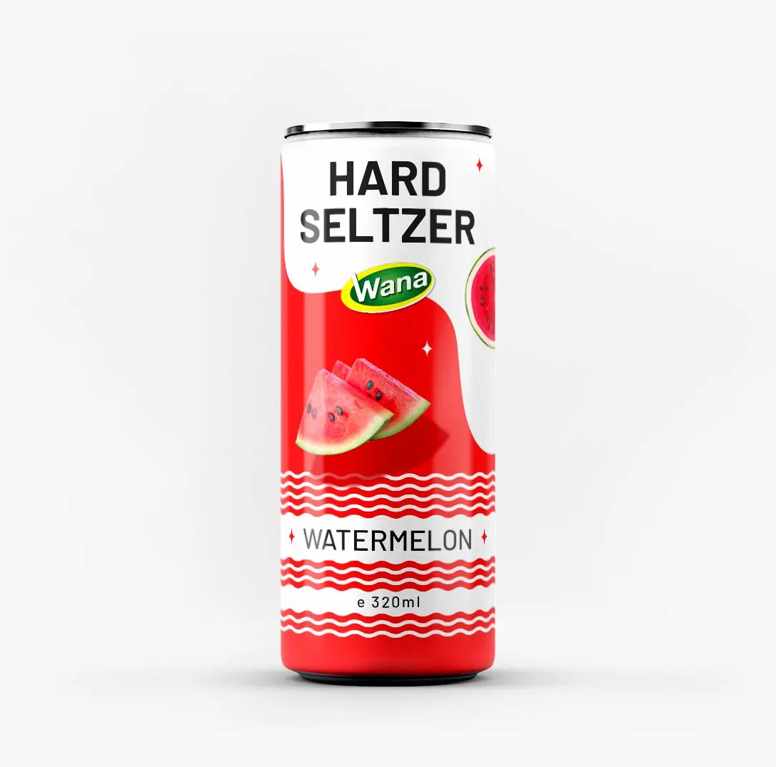 Жесткий спирт Seltzer 5% с ароматом апельсина в консервированных напитках 320 мл-OEM или частная торговая марка