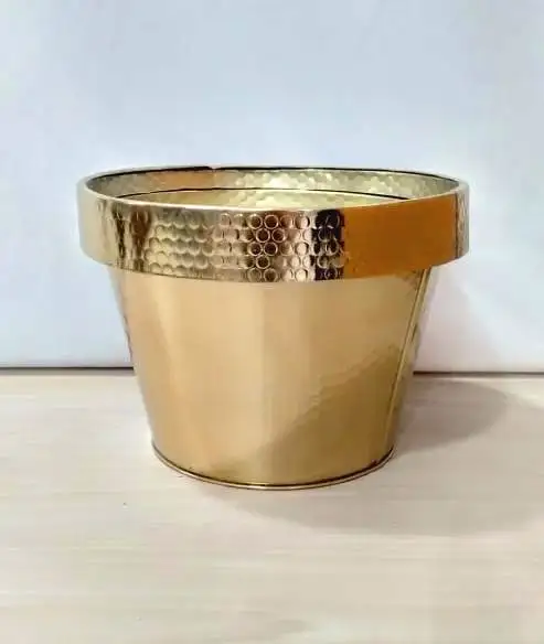 Медный горшок цветочные горшки набор из 5 цветов металлические цельные медные 11X10 оцинкованная ваза для