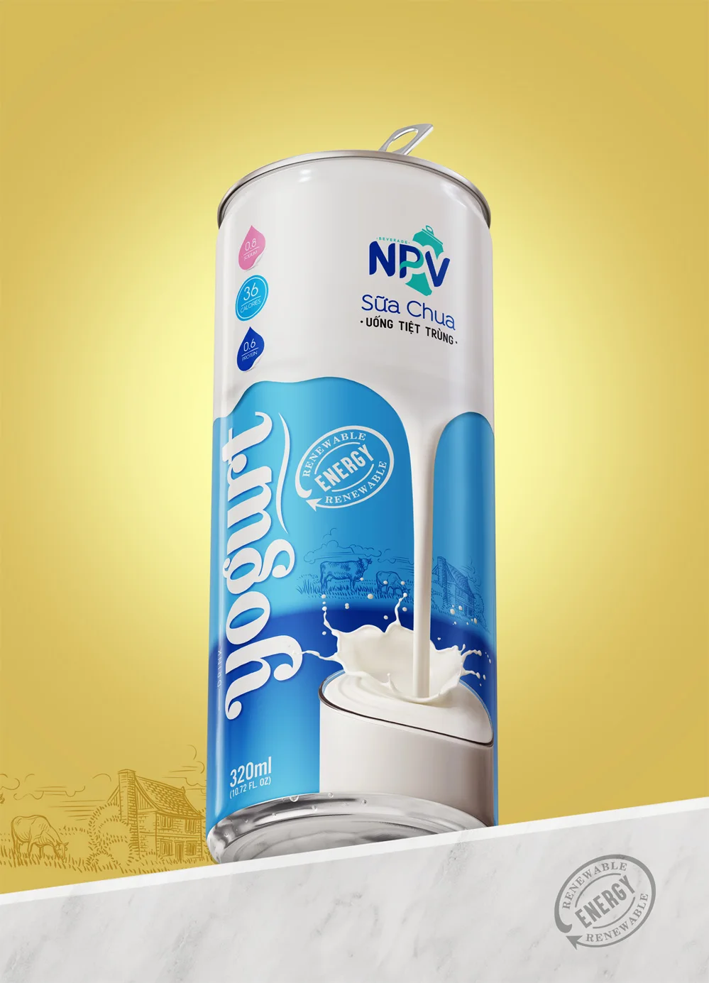 OEM частная марка бесплатный образец йогуртного напитка 330 мл банка